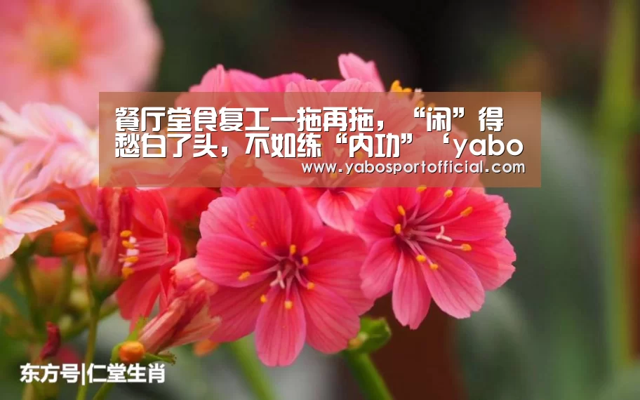 餐厅堂食复工一拖再拖,“闲”得愁白了头,不如练“内功”‘yabo’(图1) 亚博